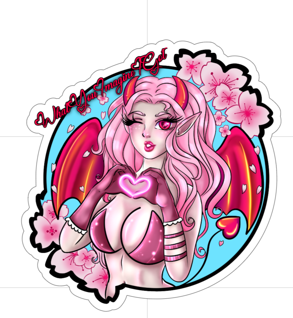 WhatYouImagineIGot Logo Sticker – Collectible Merch