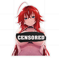 Dalia Red- 18+ Topless Fishnet sticker