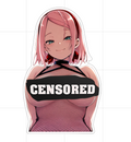 Saaki- 18+ Topless Fishnet Sticker